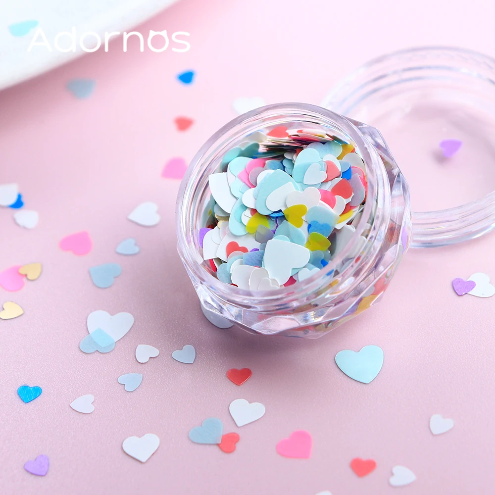 Dopamina amor coração decorações da arte do prego lantejoulas macaron coração floco y2k peças de unhas estilo dia dos namorados manicure diy acessórios