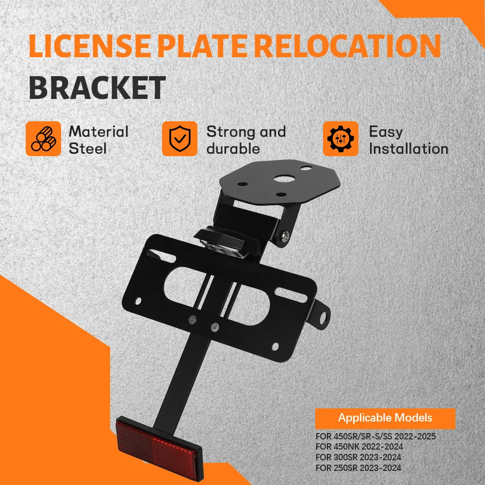 

FOR CFMOTO CF MOTO 450SR SR-S SS 450SRS 450SS 2022-2025 License Plate Bracket Tail Tidy Fender Eliminator Number Holder Support