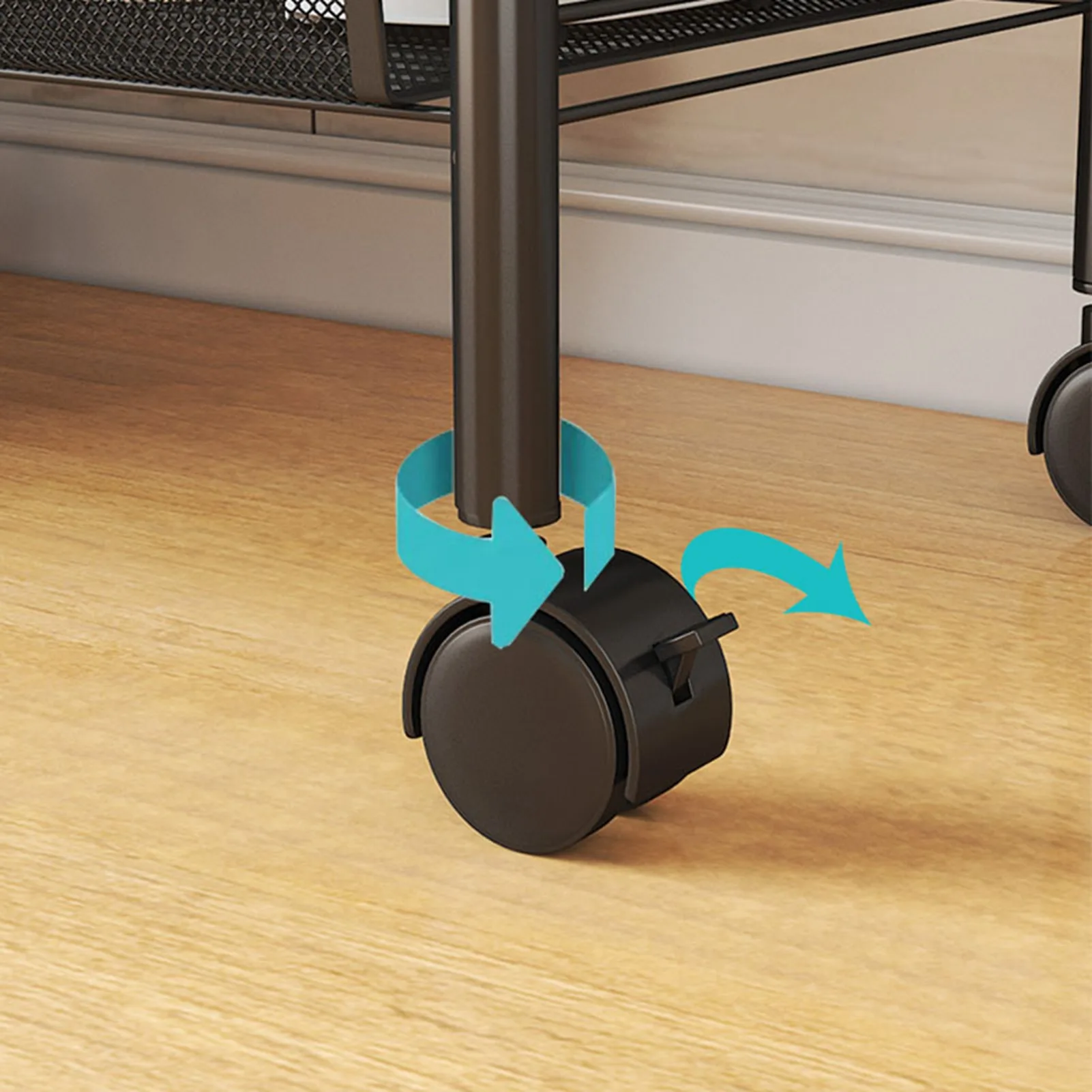 عربة تخزين دوارة، أرفف تخزين ذات طبقات، متعددة الوظائف، سلال خضروات للوجبات الخفيفة، أرفف المطبخ #5