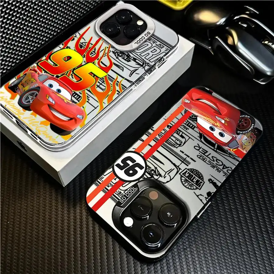 Soft Shell Case for iPhone 11 12 13 Pro Max 16e 14 15 16 Plus Disney Lightning McQueen