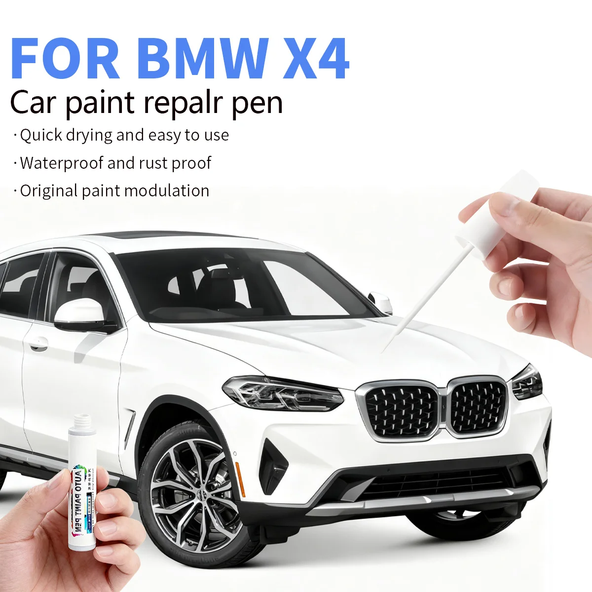 Paint Repair Brush Touch Up Scratch Remover DIY Auto Accessories For 2014-2025 X4 BMW F26 G02 sDrive xDrive Black White Brown