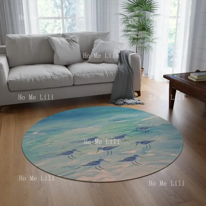 

Sandpipers Beautiful Clearwater Beach Home 60 With My Art Is Sandpiper Coastal Mat Bird Round Chenille Rug