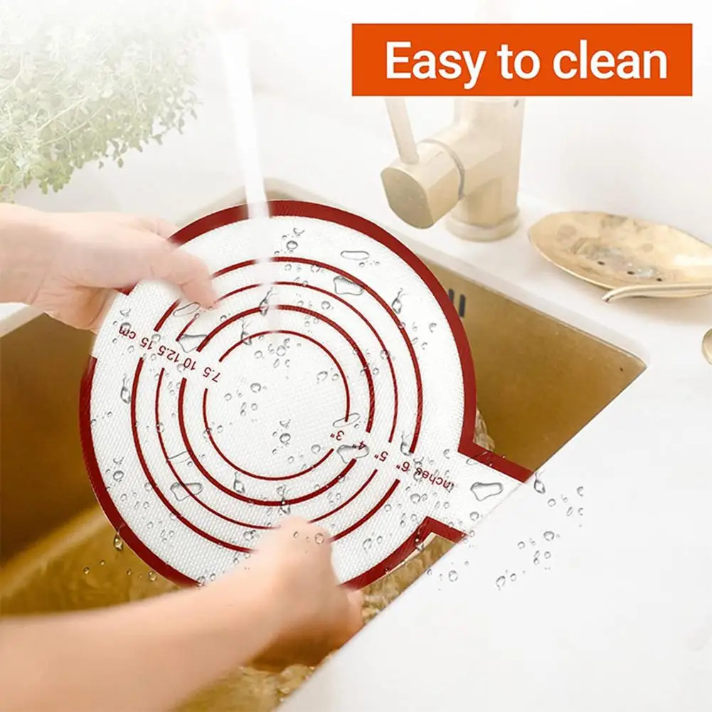 Non-stick Baking Mat 2 Pcs Silicone Bread Sling for Dutch Oven Non-stick Reusable Baking Mat with Long Straps Heat Resistant Pot