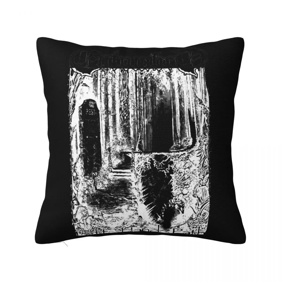 Entombed Left Hand Path White Death Metal Swag Movie Formal Promotion Interested Mens Animal Pillow Case