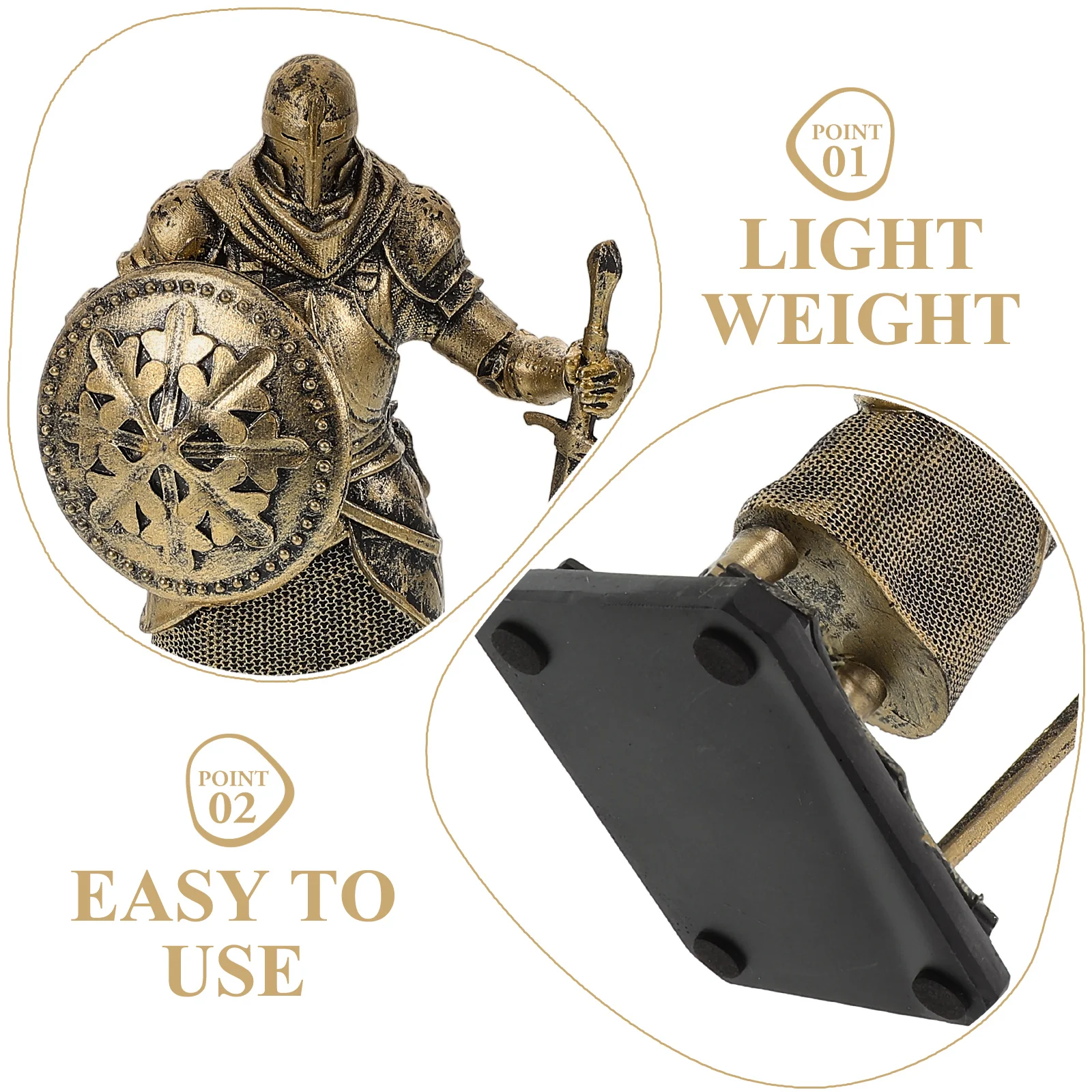 Retro Knight Ornaments Soldier Figurines Statue Decorate Figure Medieval Synthetic Resin Spartan Warrior Armor