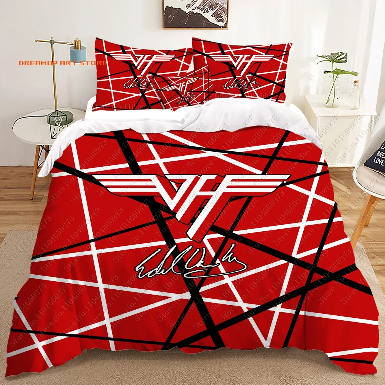 2026 Eddie Van Halen 3D Bedding Sets Print Duvet Cover Adults/ Children Bed Comforter Birthday Gift Dropshipping