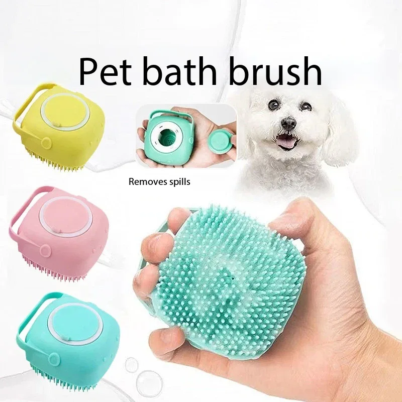 Cepillo de Baño Multifuncional para Perros y Gatos, Accesorio de Silicona Suave y Seguro para Mascotas, Herramienta de Baño para Perros Grandes, Gatos y Cachorros