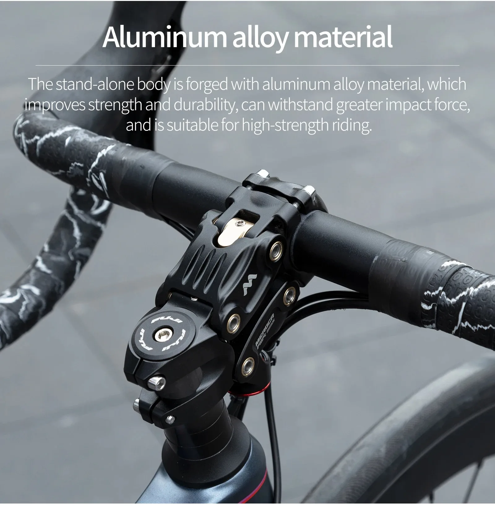 MEROCA Fahrrad-Aufhängungsvorbau, Aluminiumlegierung, Fünf-Verbindungs-Luftstoßdämpfer, XC\Mtb\Road Mountainbike-Riser, Vorbauten – Detail 9