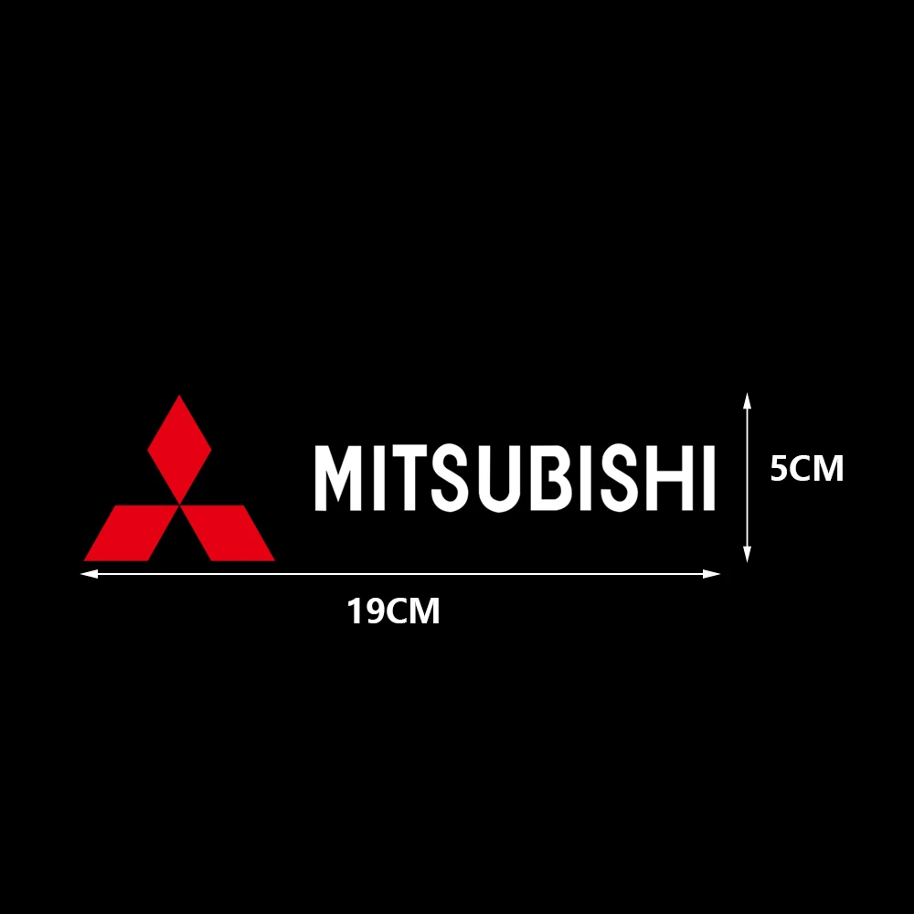 Alphabet car logo sticker waterproof car decoration For Mitsubishi Pajero Outlander XL Montero Lancer Triton l200 Galant Evo ASX