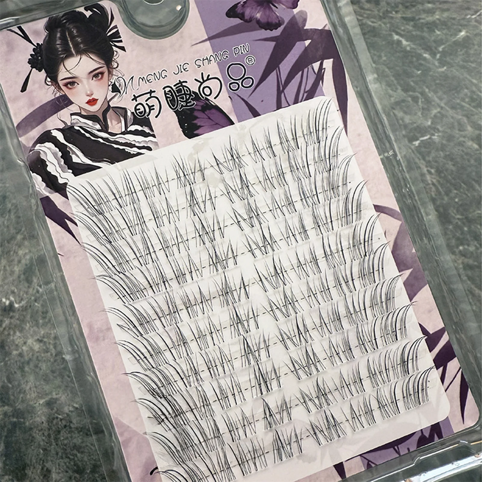 8-13 ミリメートル C カールつけまつげ 3D 透明幹透明幹下まつげエクステンションうっすらとしたクラスター DIY 偽まつげ