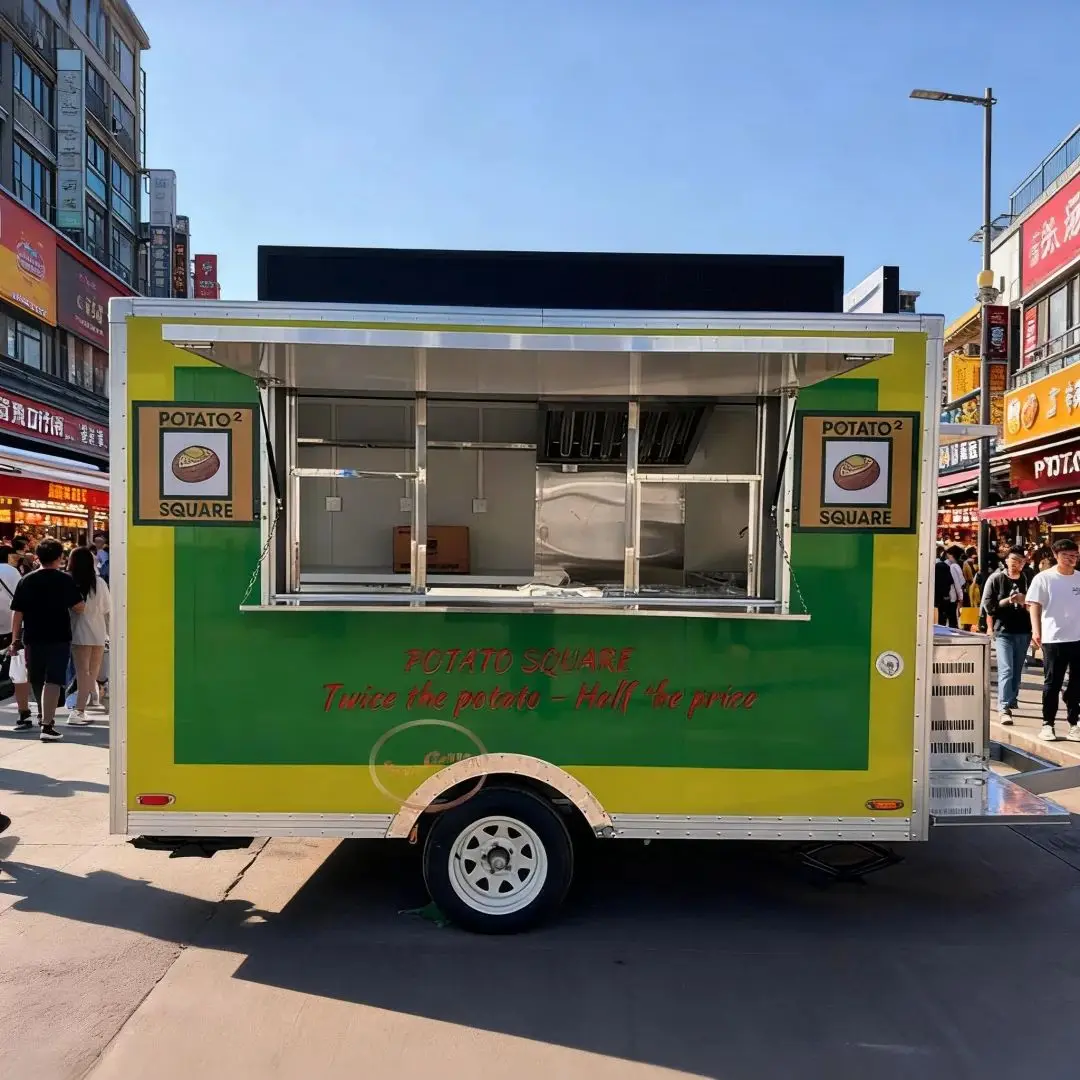 

Durable Single-Axle Outdoor Food Trailer Mute Design Essential Cart for Street Vendor Entrepreneurship