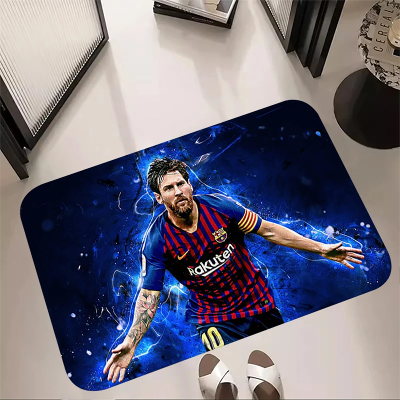 Living Room Carpet B-Messi Rug Foot Carpets Entrance Doormat Soccer Rug Floor Mats Anti Slip Kids Bath Mat Kitchen Hallway Decor