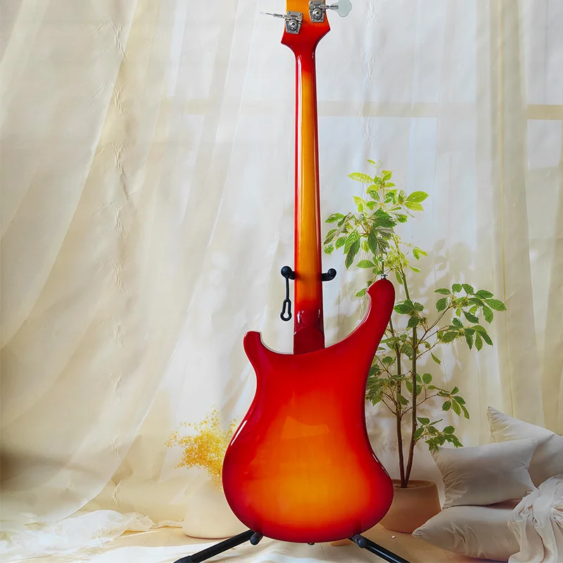 Sunset Orange Vintage R‑Style Electric Guitar with Dual Pickups, Classic Retro Design, Great Atmosphere for Band Performances, Shipped from Local Warehouse, Rock, Right‑Handed Play