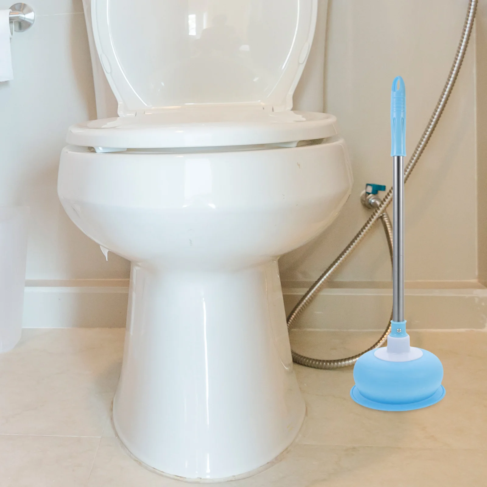 

2pcs Toilet Plunger Heavy Duty Bathroom Anti Clogging Tool Ergonomic Handle Fits Most Toilet Bowl For Home Hotel Office Cleaning