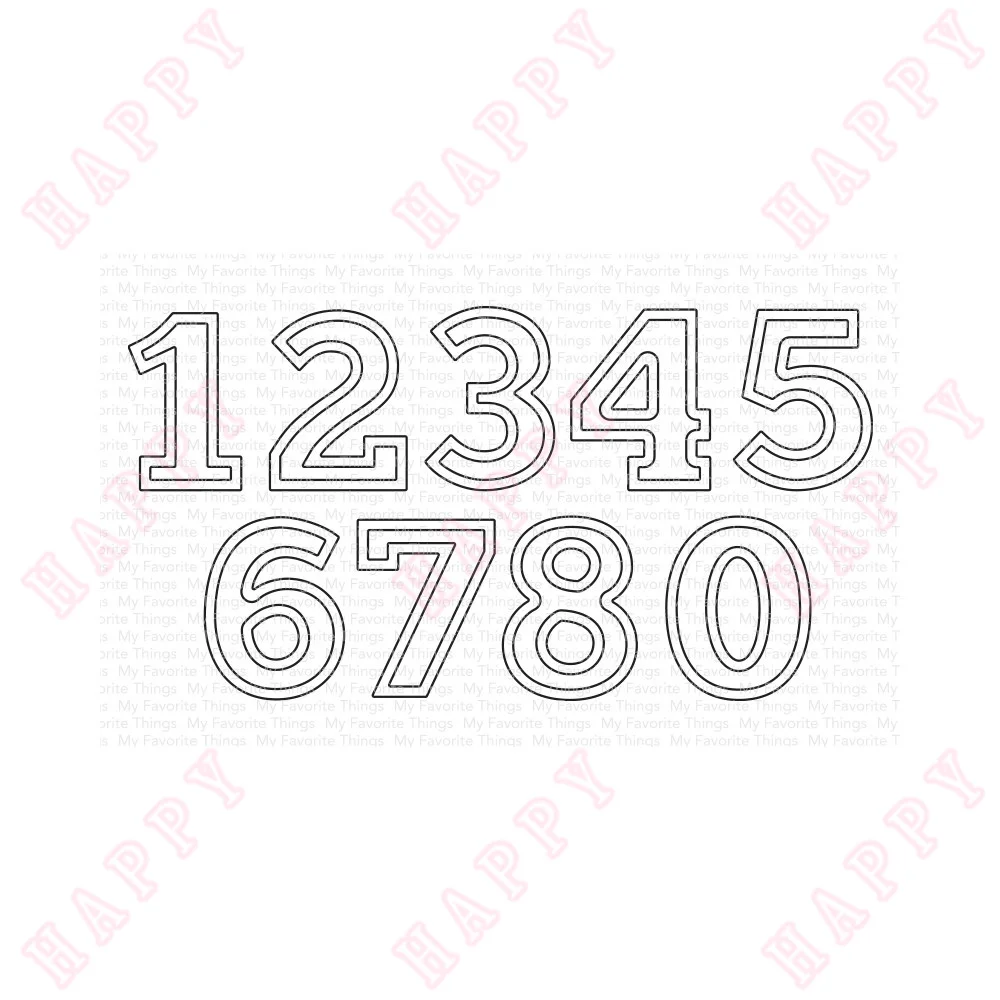 

2023 New Metal Cutting Dies Outline Numbers Decoration For DIY Scrapbooking Diary Album Paper Template Card Embossing Handcraft