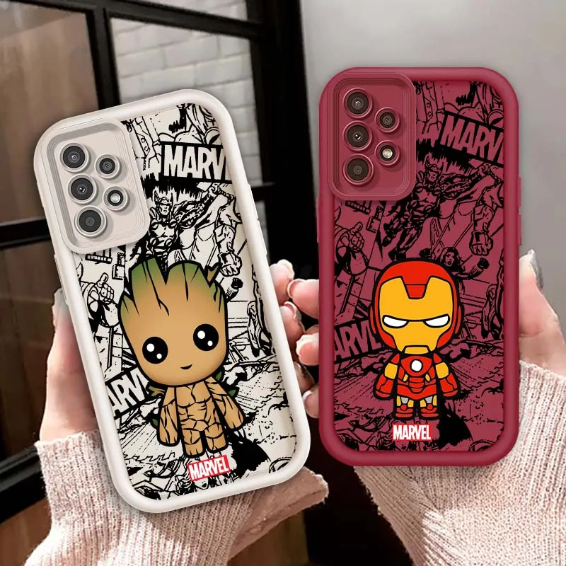 

Чехол для телефона Deadpool Iron Man Groot Cool для Samsung A73 A72 A56 A55 A54 A53 A35 A32 A25 A24 A23 A21s A14 A05 5G Eye Ladder