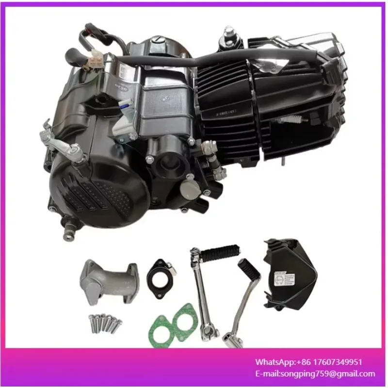 Black Zongshen 190cc Engine Kick Sart Manual Clutch 5-speed Engine ZS190