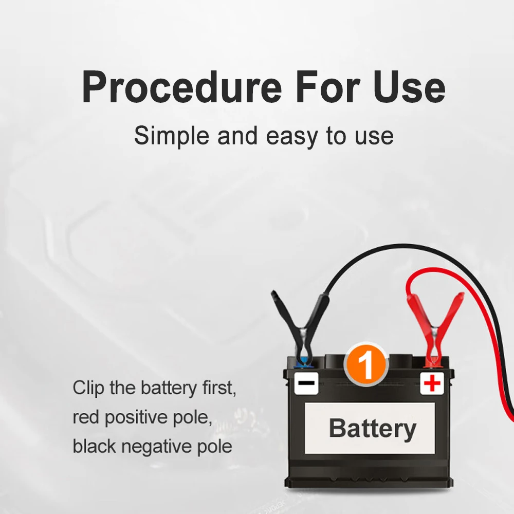 EAFC 6A /8A 12V Intelligentes Autobatterieladegerät Auto- und Motorradbatterieleinheit Blei-Säure-Batterie-Reparatur LCD-Display – Detail 9