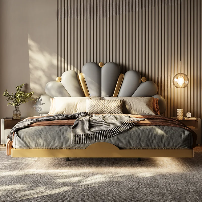 

Luxury Pretty Double Bed Girls Princess Luxury Modern Comferter Bed Loft Villa Italian Luxury Muebles Living Room Furniture