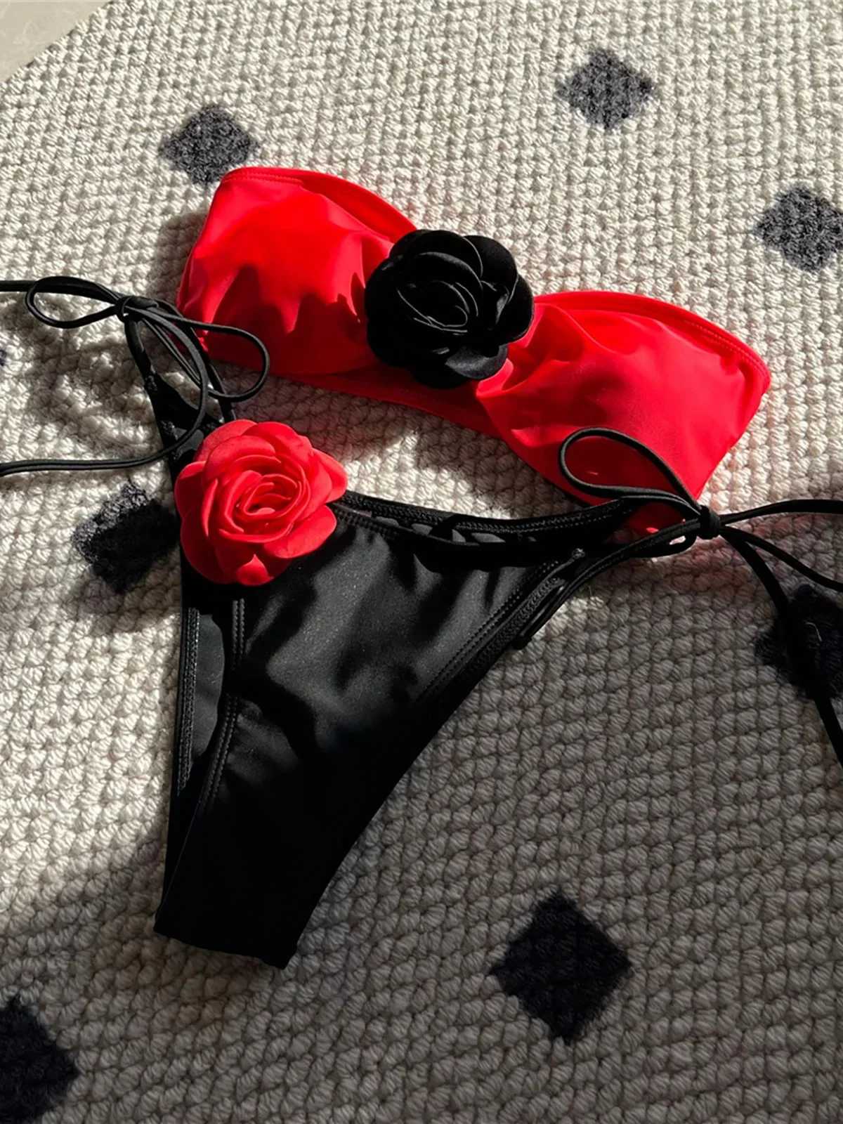 

4 цвета, 3D цветы, бандо, бикини без бретелек, женские купальники, женский купальник, комплект бикини из двух частей, купальный костюм, купальный костюм, K5264