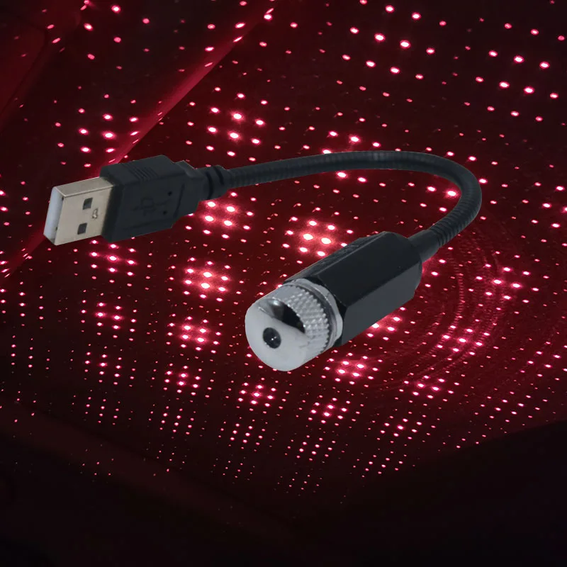 

1PC Ambient Lights Car Roof Star Light Romantic USB Projection Night Light Atmosphere Lamp Home Ceiling Decor Festival Light