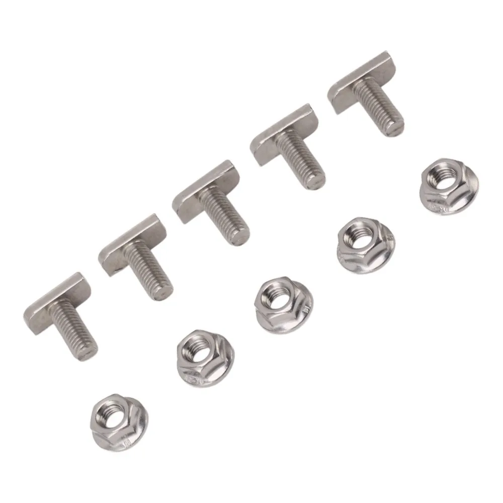 20set Sturdy Stainless Steel Hammer Head Screws Rust Resistant High Tensile Strength T Bolts M8 Hammer Head Screws Greenhouse