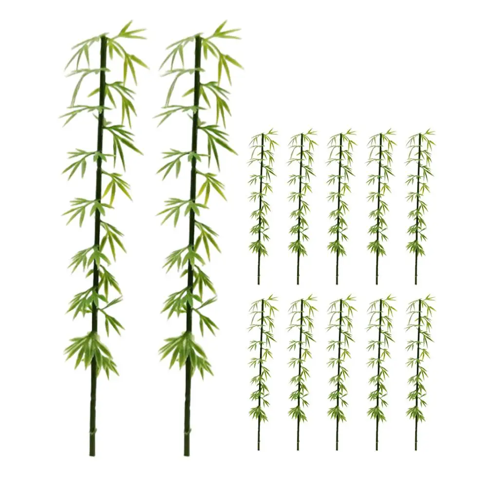 

12 Pcs 15cm Mini Simulated Bamboo Artificial Plants Decor Faux Greenery Accessories for Micro Landscapes DIY Crafts