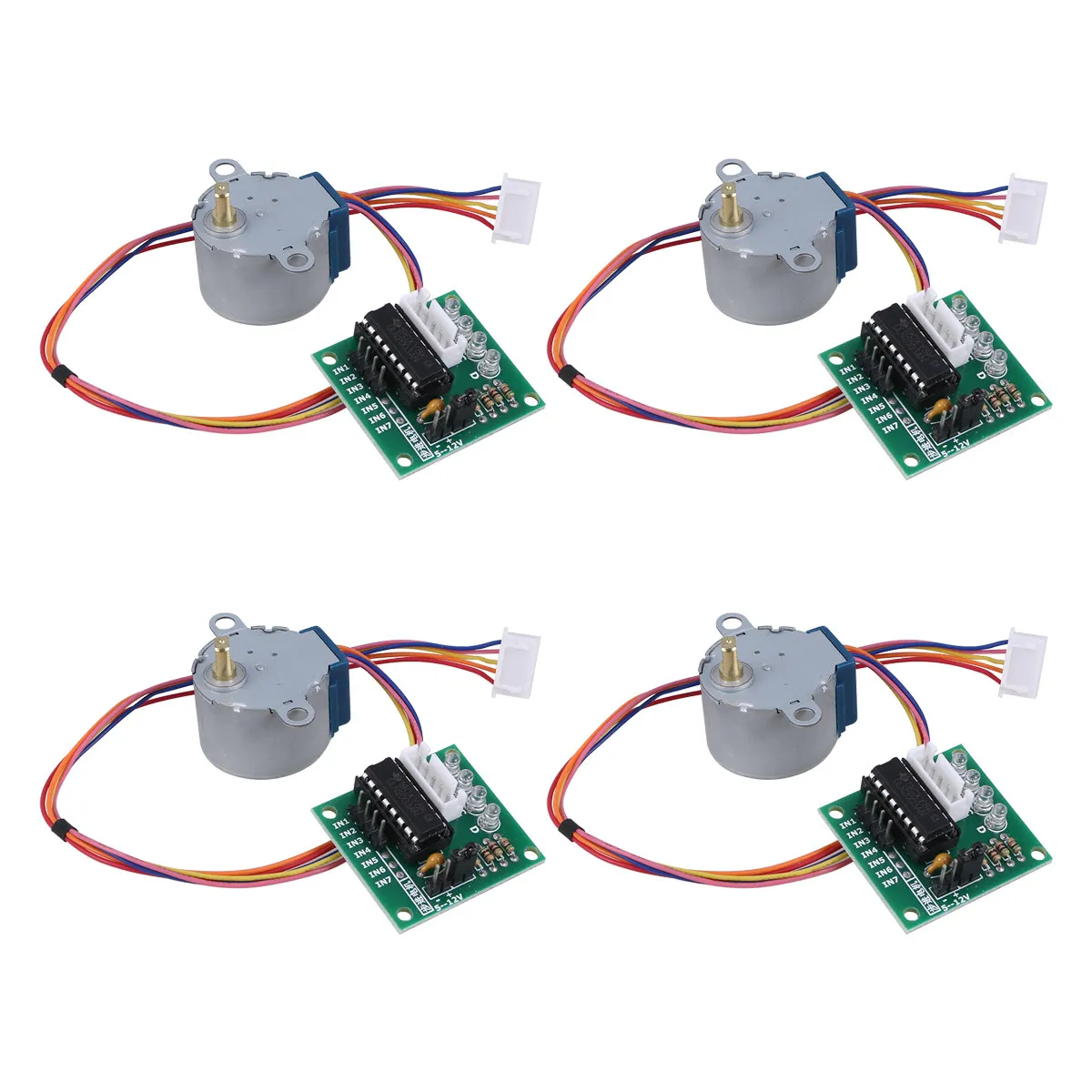 

4Sets 5V Stepper Motor and Uln2003 Driver Board Kit with Status LED Indicators Compatible for DIY