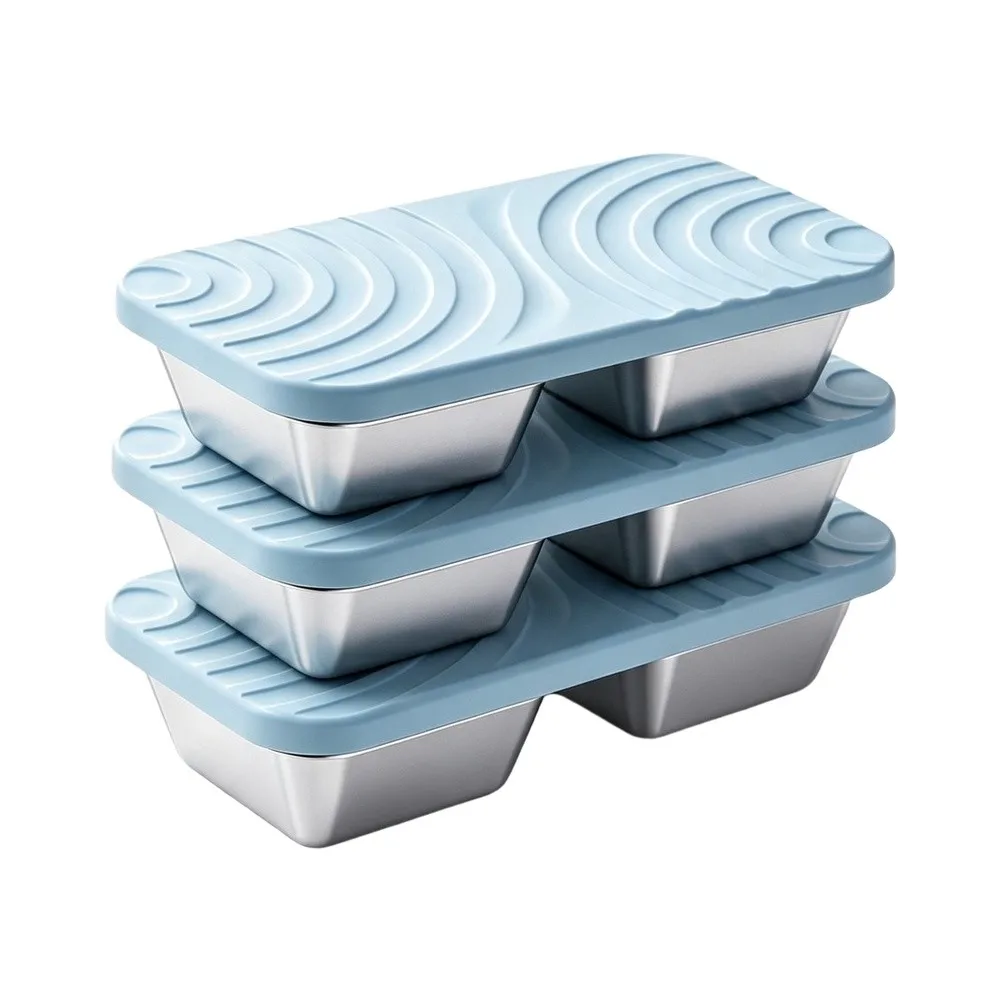 Stainless Steel Food Storage Containers 3 Pack 800ml Each for Refrigerator Meal Prep and Easy Cleaning Stainless