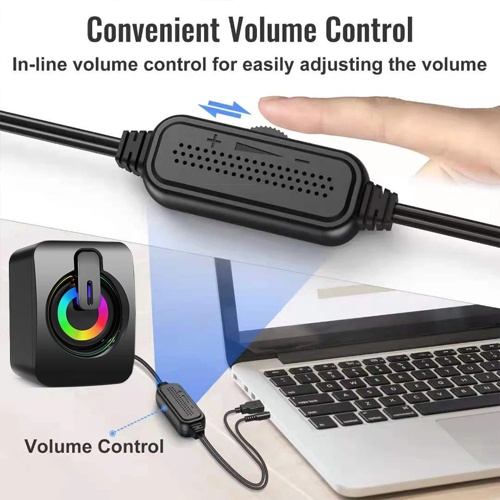 USB Wired Speakers Mini Computer Speaker Stereo Sound Surround Loudspeaker For PC Laptop Notebook Not bluetooth Loudspeakers