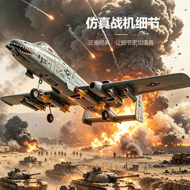Qf016 Rc Plane 4-Channel A10 Thunderbolt Attack Aircraft Fixed Wing Epp Foam Rc Airplane Model For Hobby Collectors