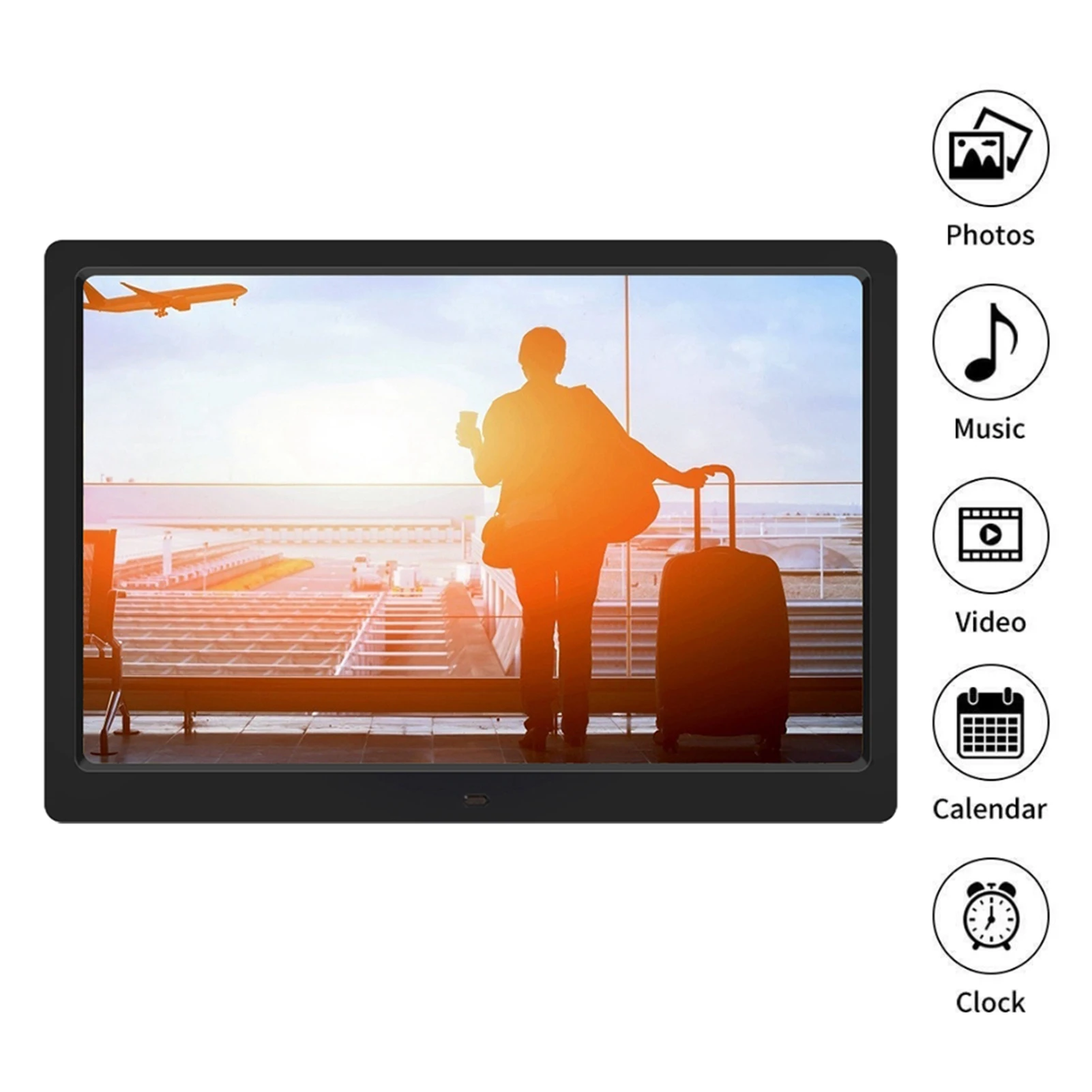 【New】14inch 16:9 1280*800 HD Wide Screen Digital Photo Frame Electronic Album AC100‑240V Electronic Album Photo Frame
