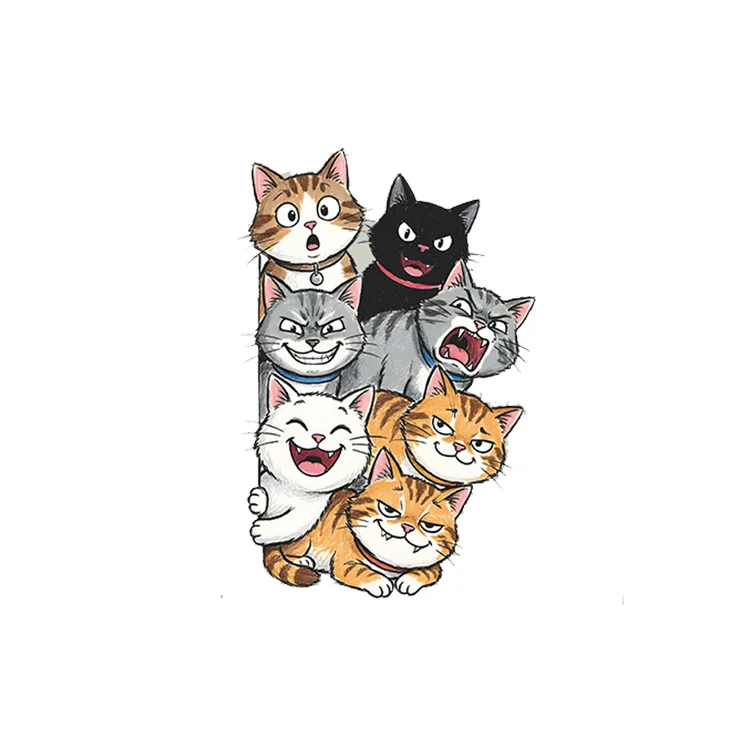 Lustige, niedliche Katzen-Wandaufkleber für Wohnzimmer, Schrankdekoration, Wandbild, Schlafzimmer, Badezimmer, selbstklebende Toilettenaufkleber. – Detail 7