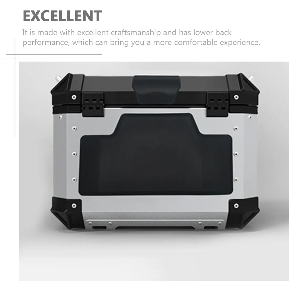 

2pcs Motorcycle Backrest Pad Trunk Cushion Sponge Lumbar Support Portable Passenger Back Cushion For Motorbike