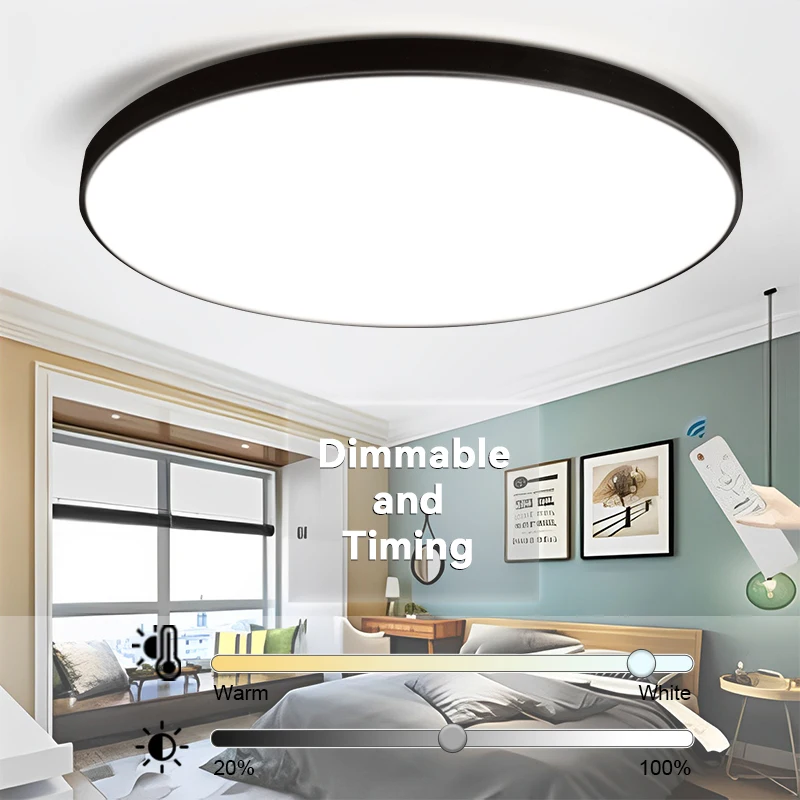 Dimmable Panel Lamp 110V/220V Home Ceiling Light LED Energy-saving Ceiling Chandelier Kitchen Lighting Bathroom Bedroom  Lamps