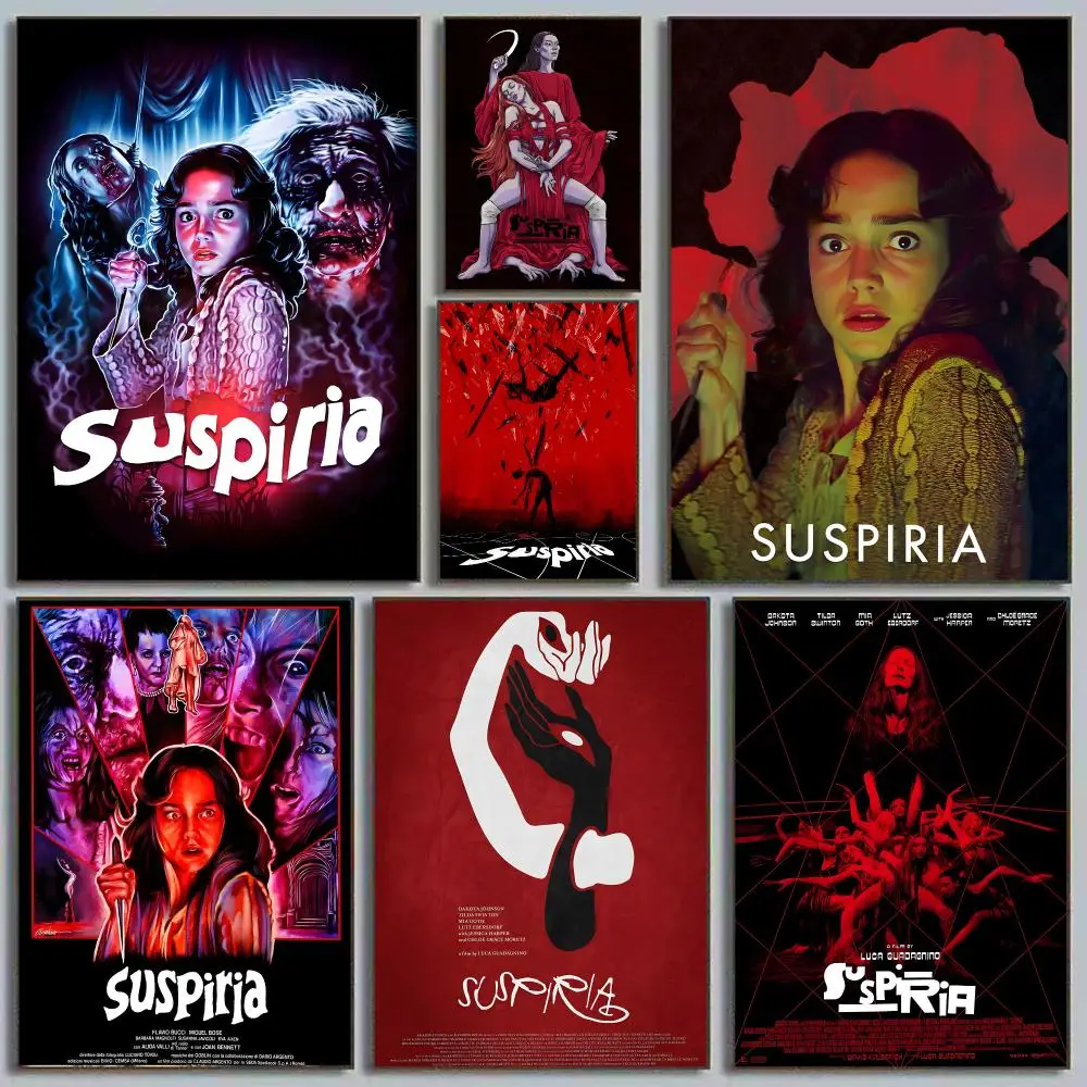 Moive Horror S-Suspiria Poster Sticky Poster Home Office Wall Bedroom Living Room Kitchen Decoration Painting