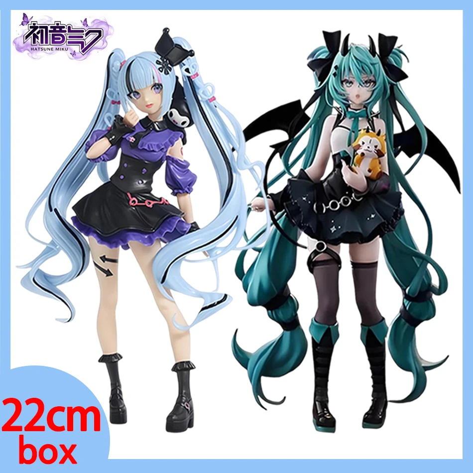 Anime Hatsune Miku Figur Cosplay Waschbär-Dämon Katzenohren Cinnamoroll Kawaii Miku Niedliches Mädchen Anime PVC Sammlermodell Puppe Spielzeug Geschenk