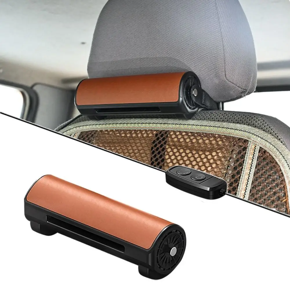 USB Plug In Car Rear Headrest Fan Low Power Space-saving Car Interior Seat Cooler Ventilation 3 Speed Adjustable