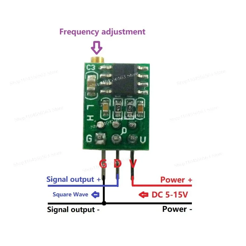 1-6000Hz Frequency Square Wave Adjustable Signal Generator view 2