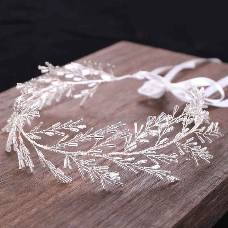 AiliBride Hair Vine Wedding Headband Tiara Crystal Bridal Headpiece Wedding Hair ornaments Tiara Hairband Women Hair Jewelry