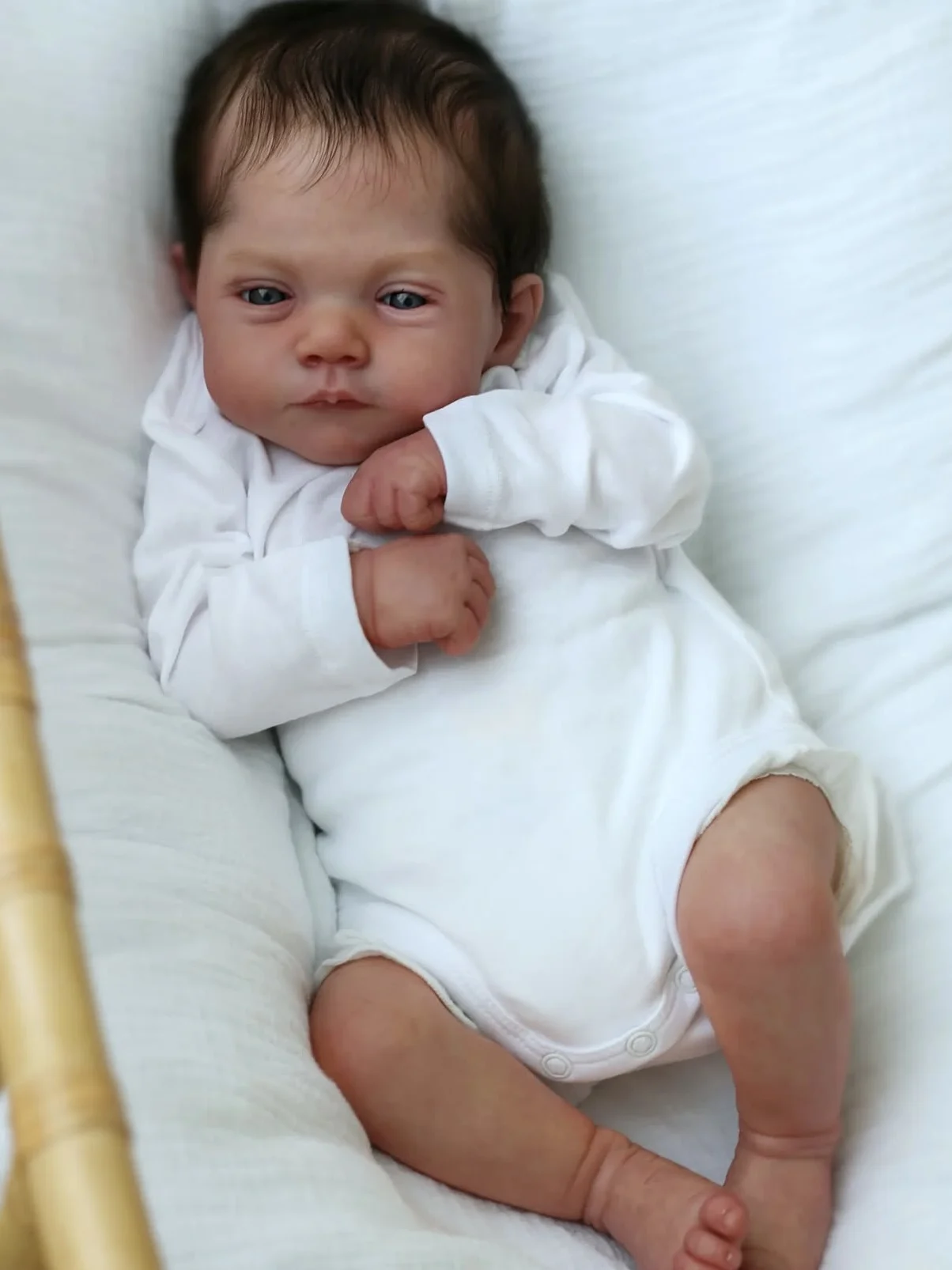 Cokela 20 cali/50 cm Realna lalka niemowlęca Realny miękki dotyk Realistyczna silikonowa lalka Reborn z ręcznie wplątowaną sztuczną h