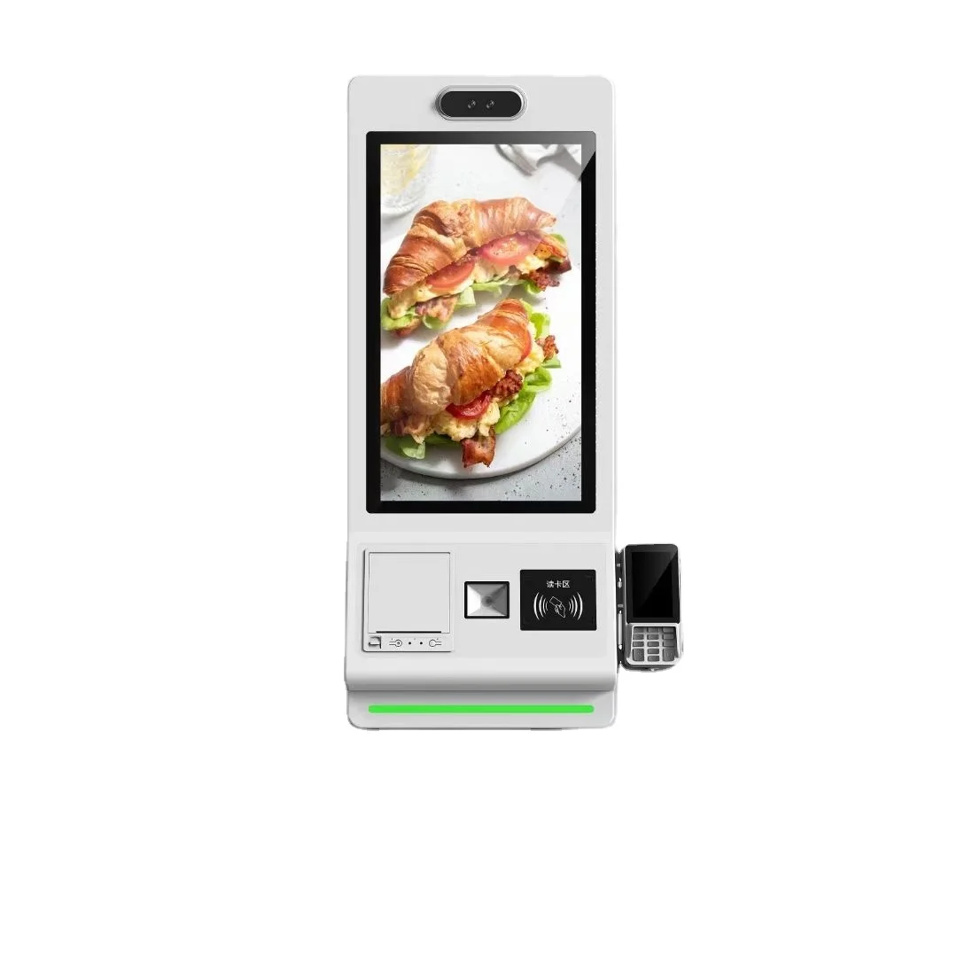 Customize Restaurant Ordering Machine Self Service Terminal Checkout Payment Kiosk SDK Facial Recognition Multi-OS Support Wall
