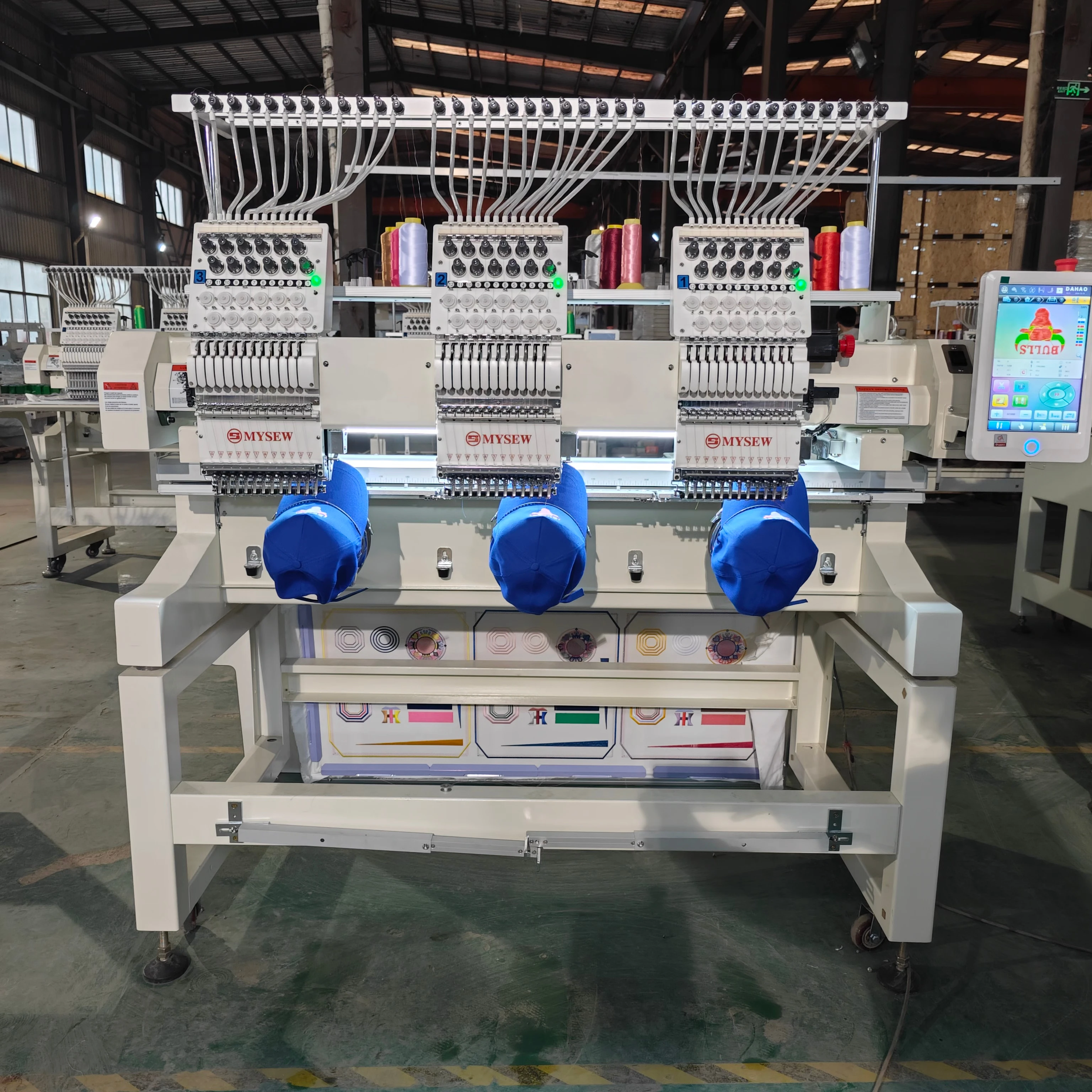 MJS1203  3 Heads 12 Needles Apparel Machinery Excellent Embroidery Effect Industrial Computerized Embroidery Machines Prices