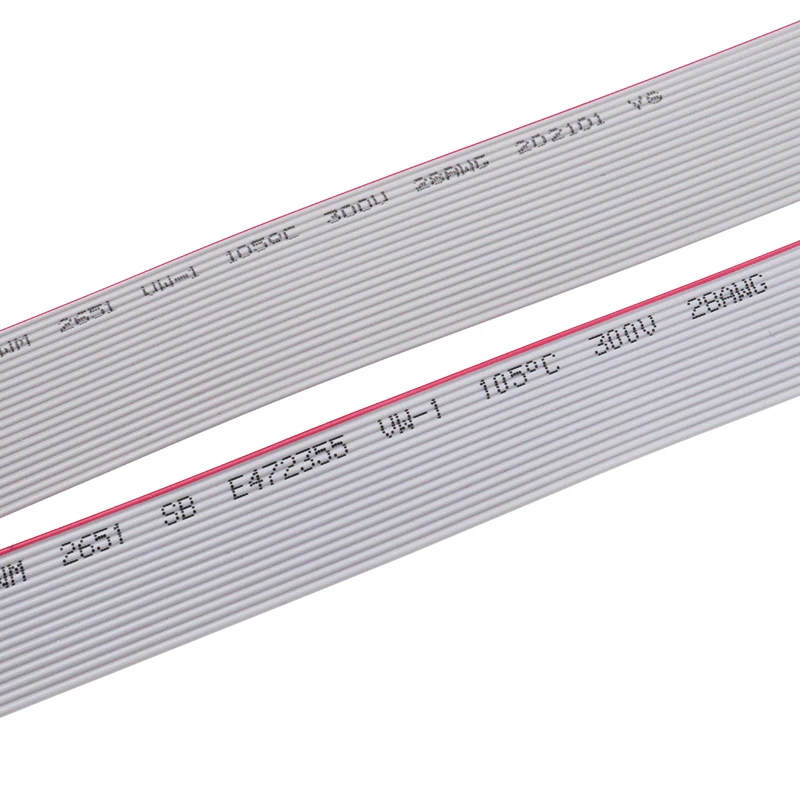 1/2Meter 6P/8/10/12/16/18/20/24/30/34/40/50/60/64 Pin 1.27mm Pitch Gray Flat Ribbon Cable 28AWG Wire For 2.54mm FC IDC Connector