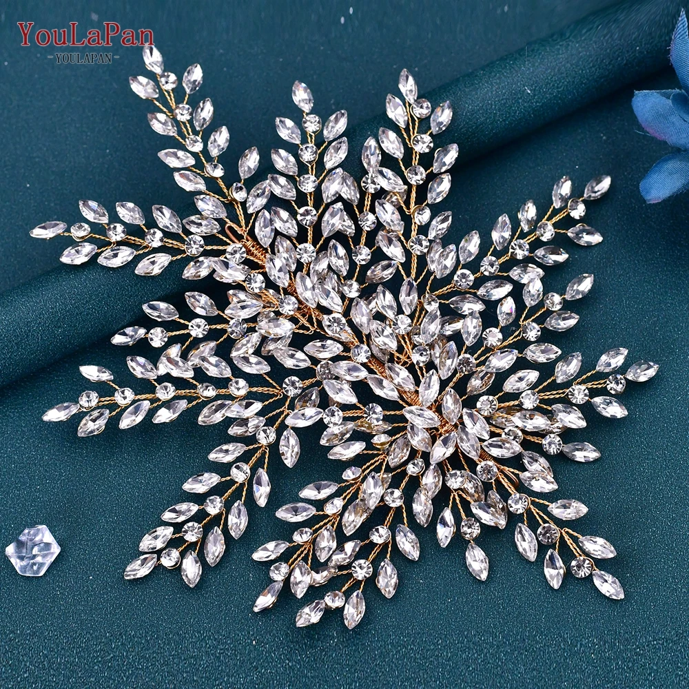 Topqueen HP438 Glanzende Bruids Hoofddeksel Vrouwen Tiara Bruids Strass Kopstuk Bruiloft Haar Accessoires Prinses Headdresses