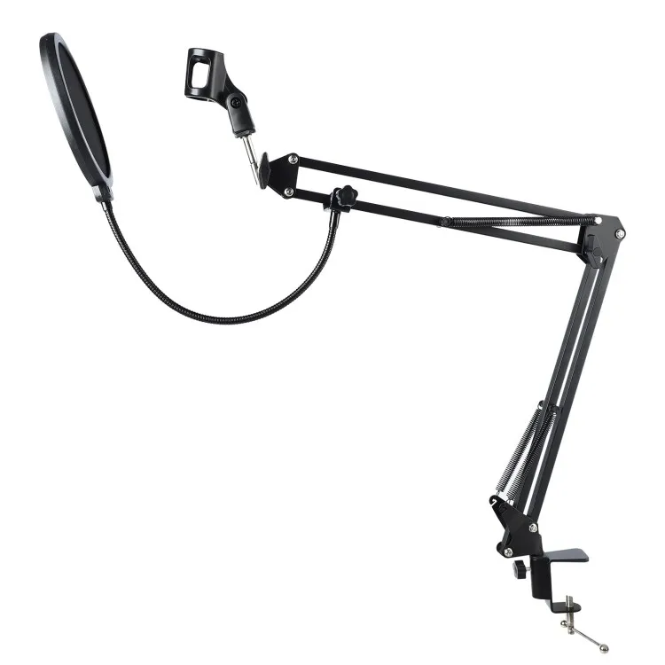Arm Microphone Adjustable Suspension Rotatable Scissor Microphone Arm Stand Set