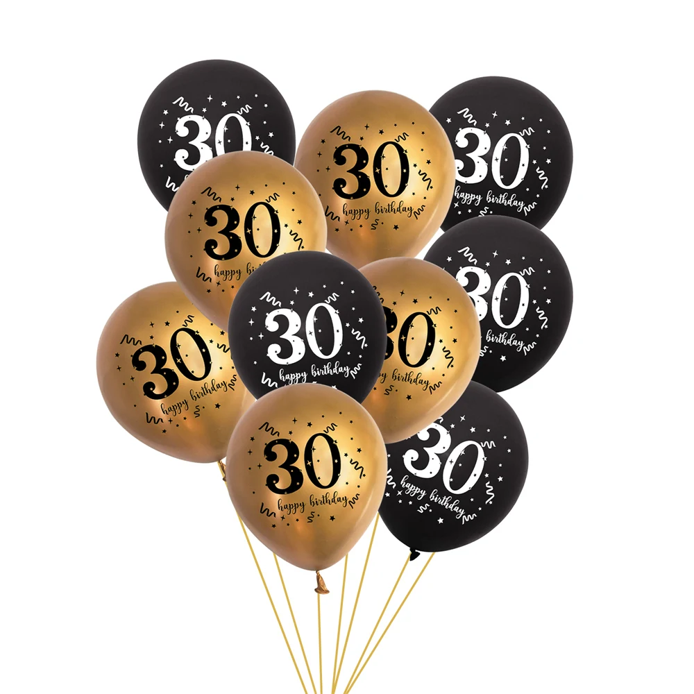 Image of 1 Beutel 30. 40. 50. 60. Latexballon Frauen Alles Gute zum Geburtstag Erwachsene Party Zuhause Jubiläum DIY Party Luftballons Dekorationen Lieferungen