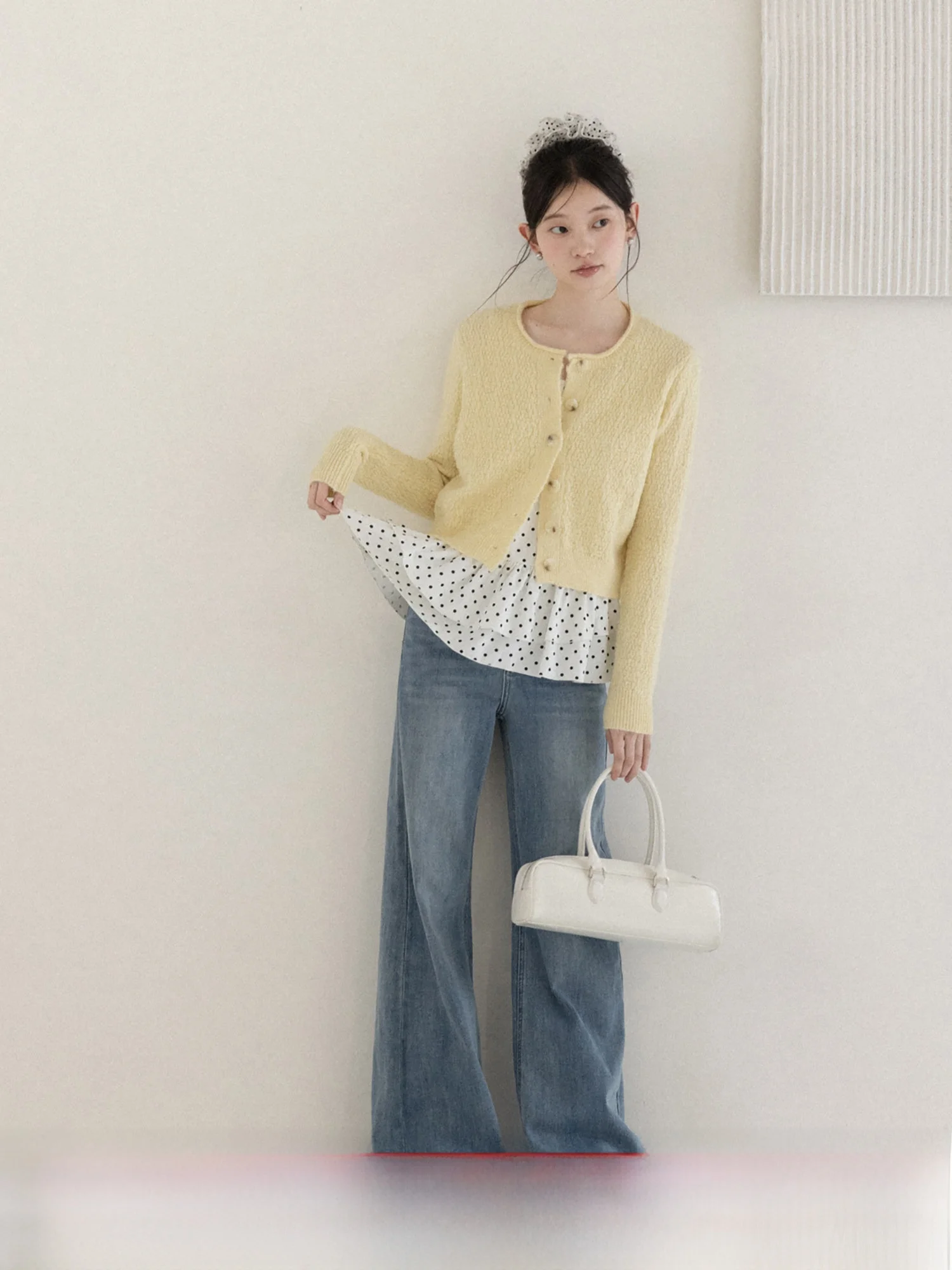 

Джинсы с высокой талией и широкими штанинами, женские повседневные джинсы прямого кроя, универсальные, удобные, для весеннего сезона, из денима с высокой талией