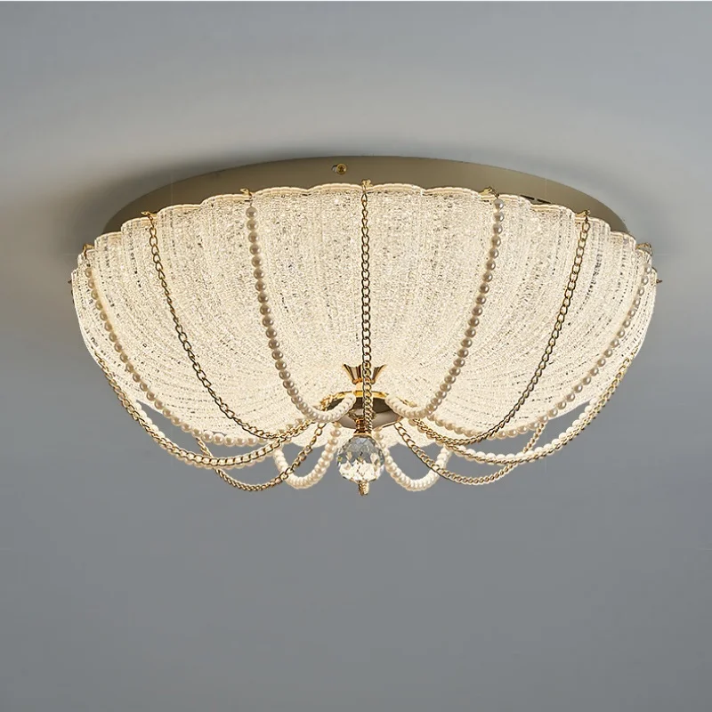 Luxury Europe Led Ceiling Lamps Bedroom Round Crystal Dimmable Living Room Decor Indoor Lighting