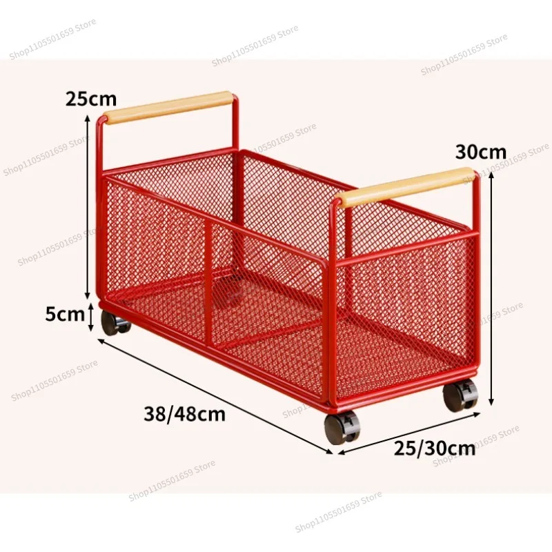 For Book Shelf Student Book Cart Under Table Mobile School Bag Storage Basket Book Box Classroom High School Student